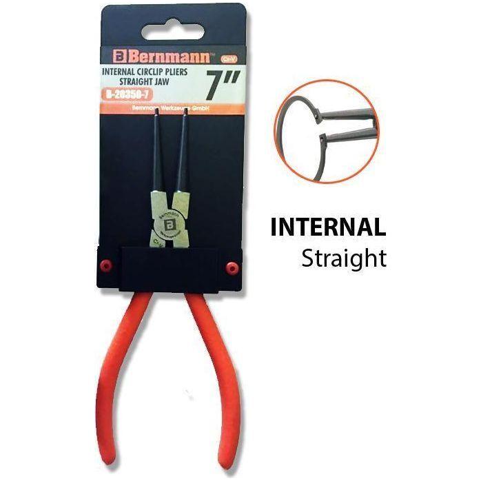 Bernmann Internal Snap Ring Pliers 7" (Straight Jaw) - Goldpeak Tools PH Bernmann Main image