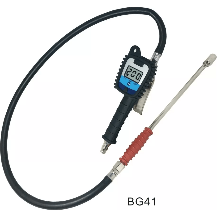 THB BG41 Digital Tire Pressure Gun with 85cm Rubber Tube & 12" Dual Air Chuck - KHM Megatools Corp. Main image