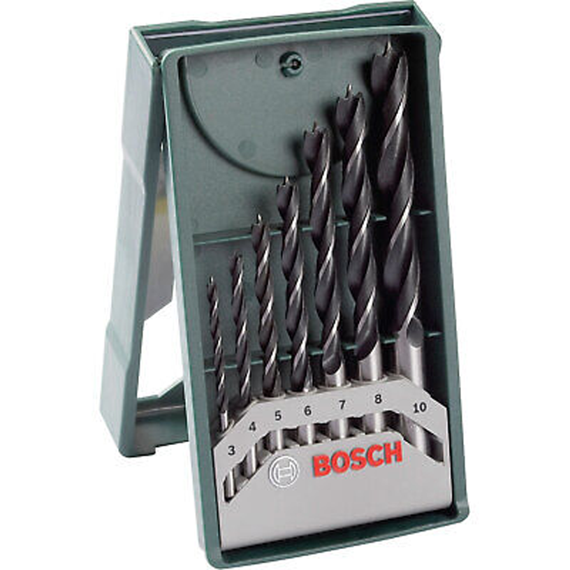 Bosch Wood Drill Bit Set 7Pcs (3/4/5/6/7/8/10mm) (2607019580) | Bosch by KHM Megatools Corp.