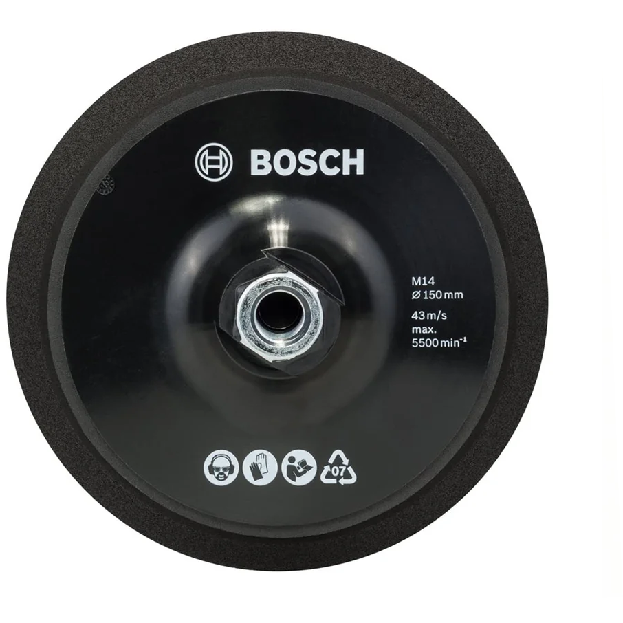 Bosch Backing Pad 150 mm with M14 Thread (2608612027) | Bosch by KHM Megatools Corp.