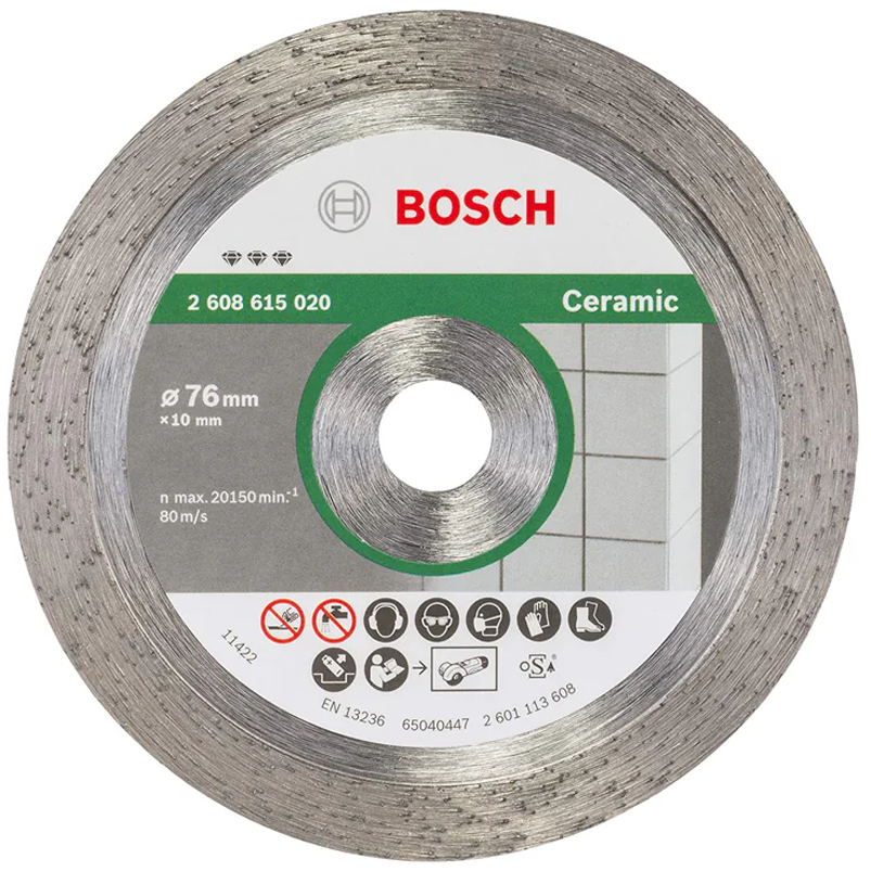 Bosch Diamond Cutting Disc for Ceramic / Tiles 3" (2608615020) | Bosch by KHM Megatools Corp.