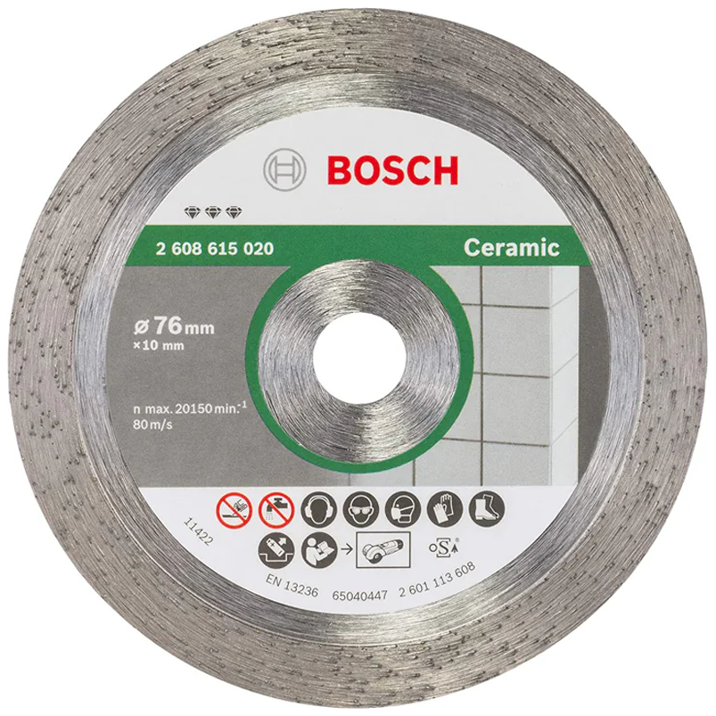 Bosch Diamond Cutting Disc for Ceramic / Tiles 3" (2608615020) | Bosch by KHM Megatools Corp. Main image