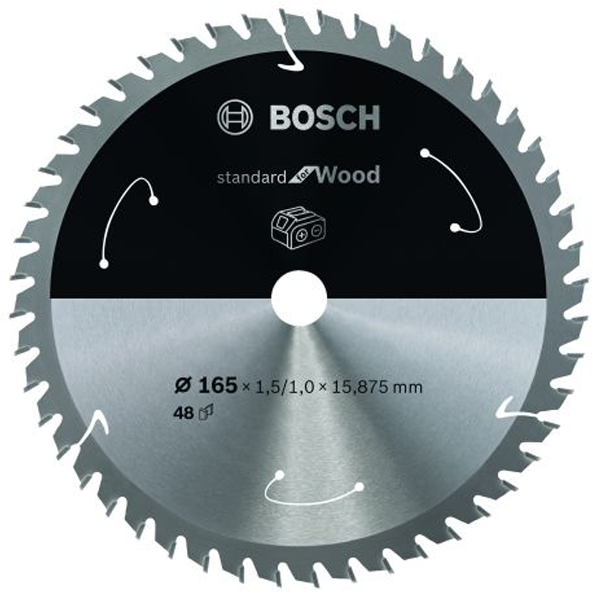 Bosch Circular Saw Blade Standard for Wood 165mm x 48T(2608837683) | Bosch by KHM Megatools Corp.