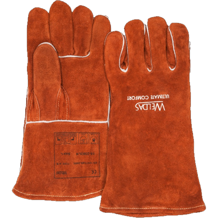 Weldas 10-2101L - Guanti da saldatore 10-2101 con orlo delle ali Weldas 10-2101L - Guanti da saldatore 10-2101 con orlo delle ali