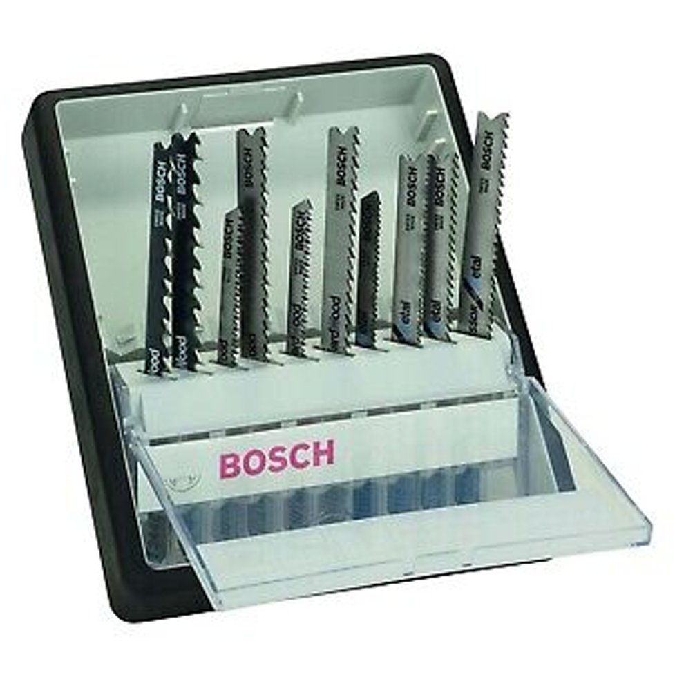 Bosch T-Shank Jigsaw Blade Expert Set 10pcs for Wood and Metal (2607010542) | Bosch by KHM Megatools Corp.