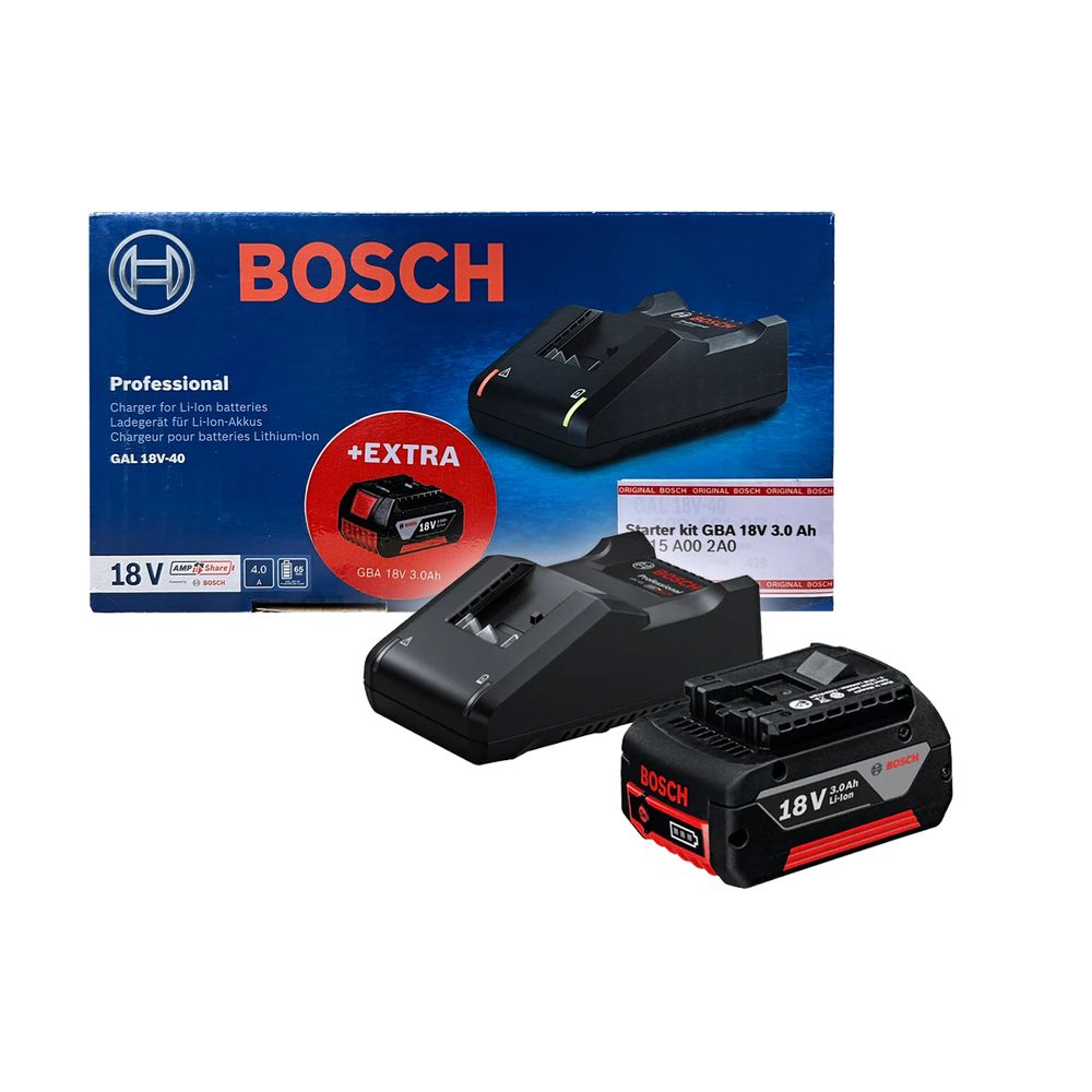 Bosch Starter Kit 18V 3.0Ah Battery GAL 18V-40 Fast Charger | Bosch by KHM Megatools Corp. Main image