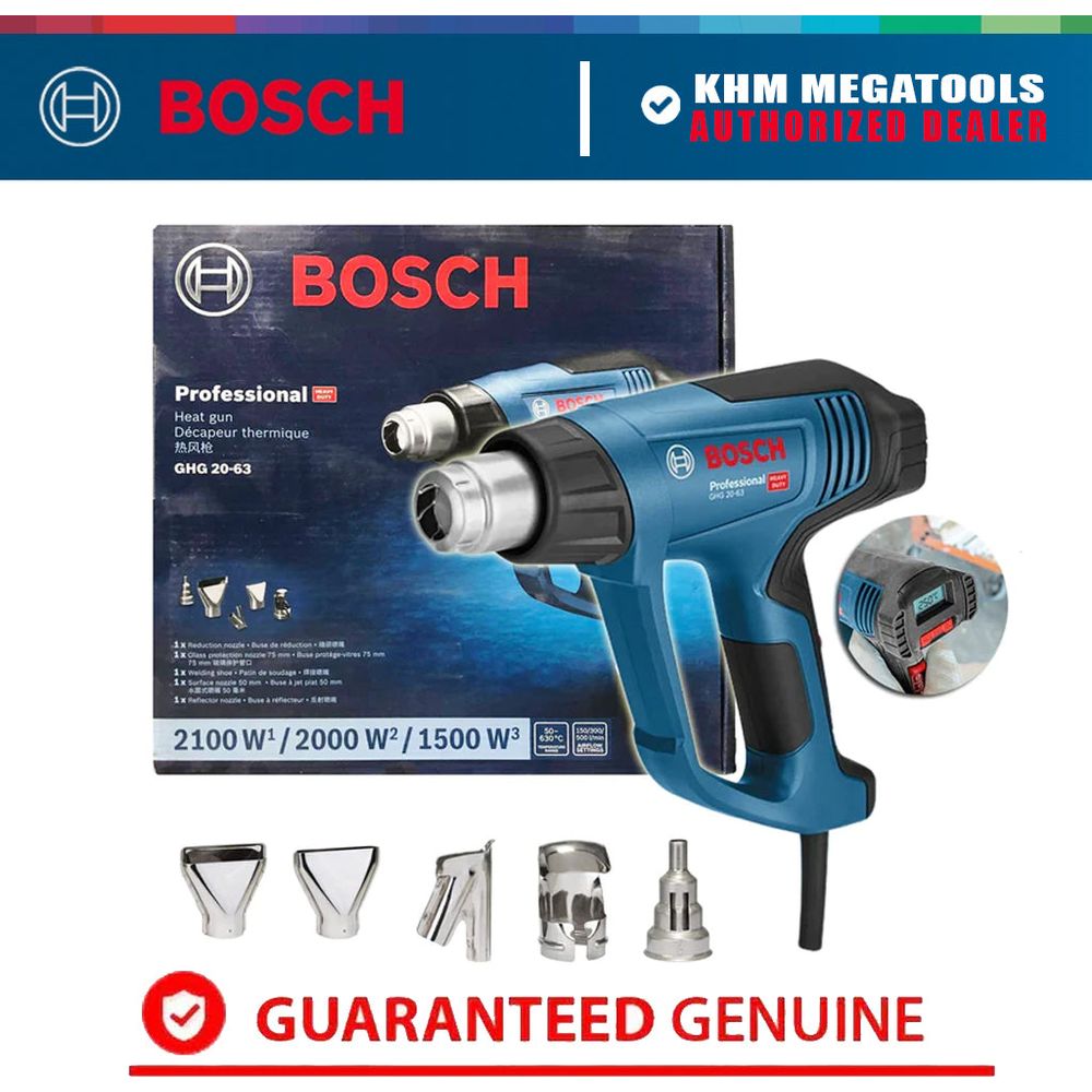 Bosch GHG 20-63 Heat Gun / Hot Air Gun (with Heat Control) 2000W | Bosch by KHM Megatools Corp.