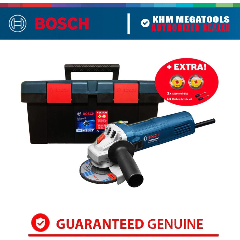 Bosch GWS 750 / 750-100 Angle Grinder 4" (100mm) 750W | Bosch by KHM Megatools Corp.