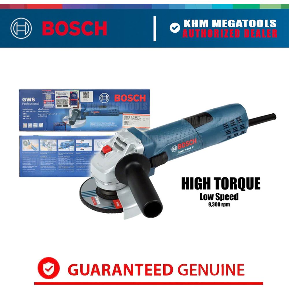 Bosch GWS 7-100 T High Torque Angle Grinder 4" (100mm) 720W [High Torque] | Bosch by KHM Megatools Corp.