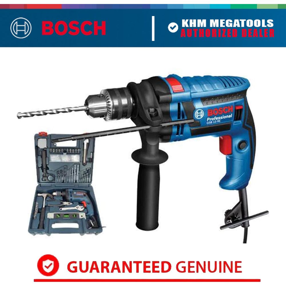 Bosch GSB 13 RE Impact Drill + Handtools with Accessories 1/2" (13mm) 650W | Bosch by KHM Megatools Corp.