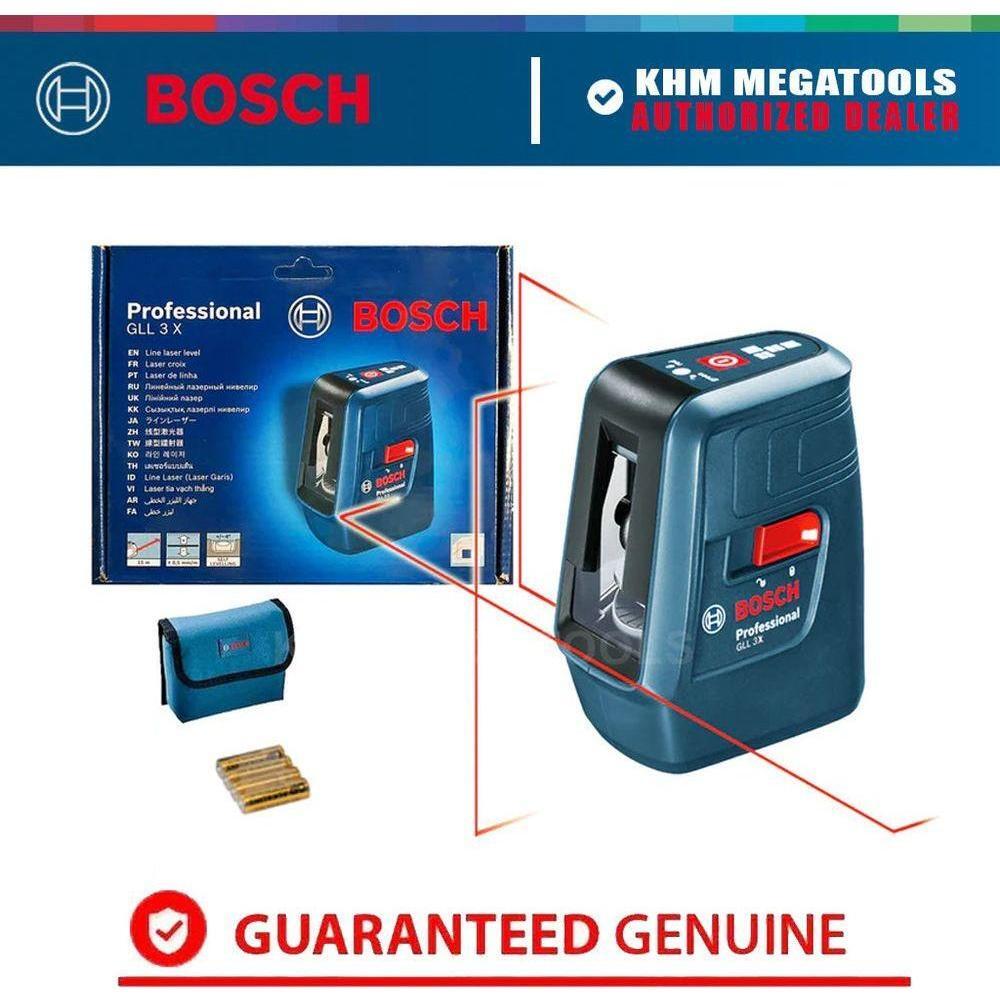 Bosch GLL 3X  Line Laser Level [3x Lines] (15meters) | Bosch by KHM Megatools Corp.