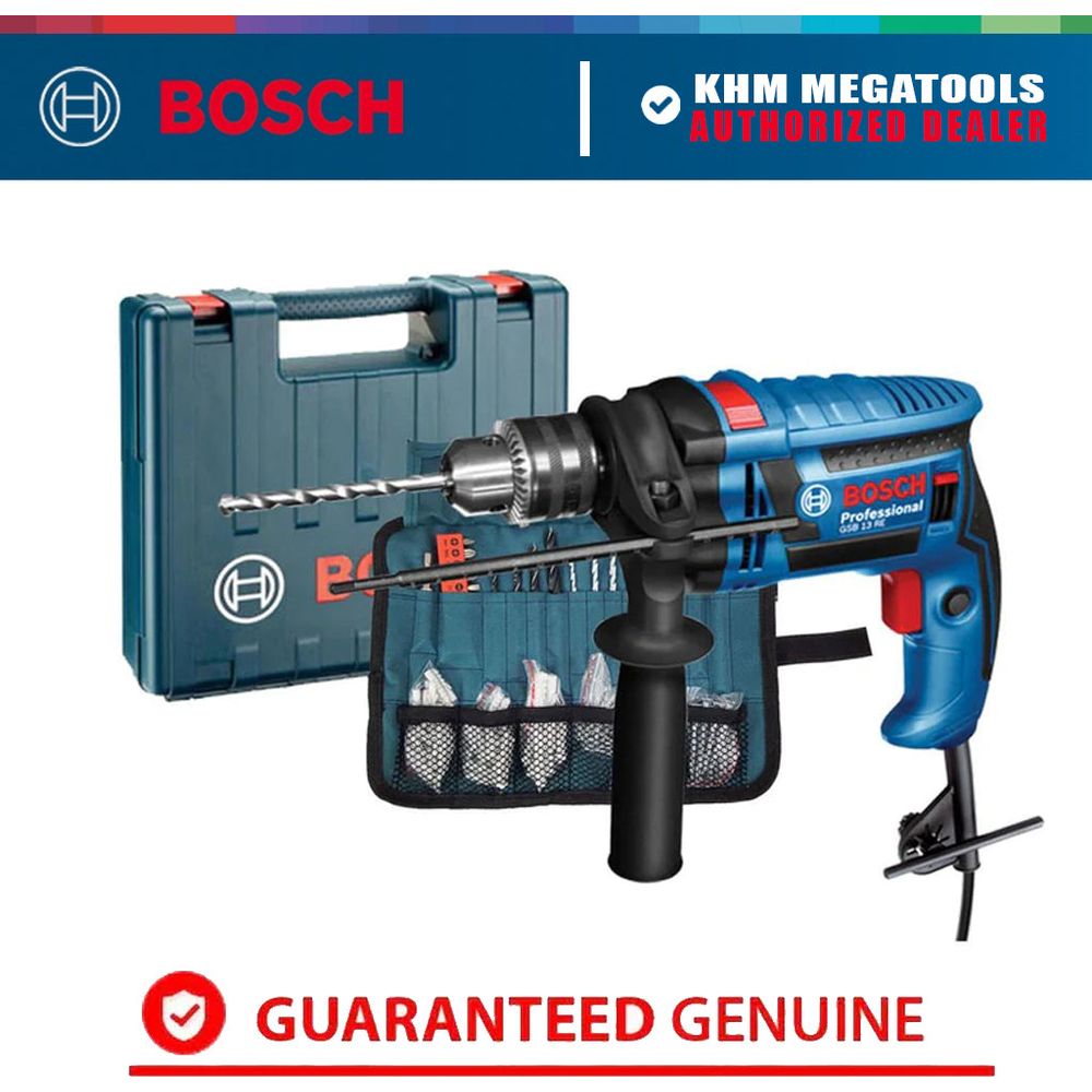 Bosch GSB 13 RE Impact Drill (WRAP) with 100 pcs Accessories 1/2" (13mm) 650W | Bosch by KHM Megatools Corp.