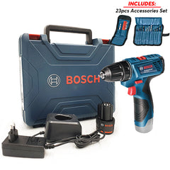 Bosch GSR 120-Li Cordless Impact Drill Driver 12V with 23pcs Accessory Set (06019G80K5)