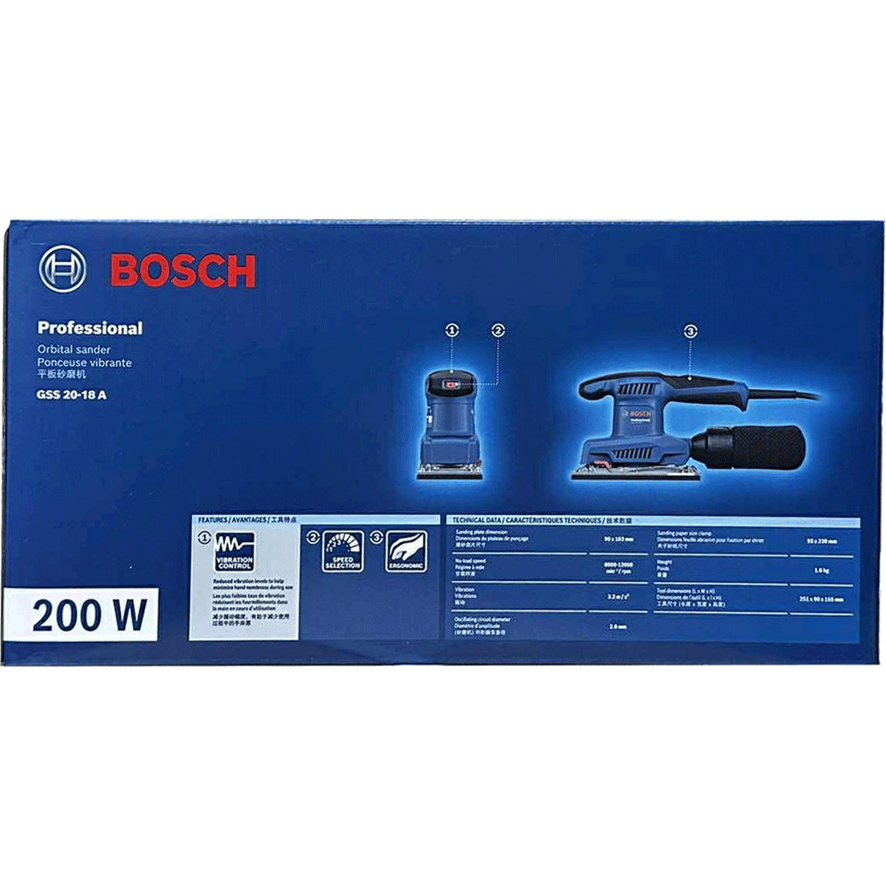 Bosch GSS 20-18A Orbital Sander 220W (With Dust Bag) Secondary image