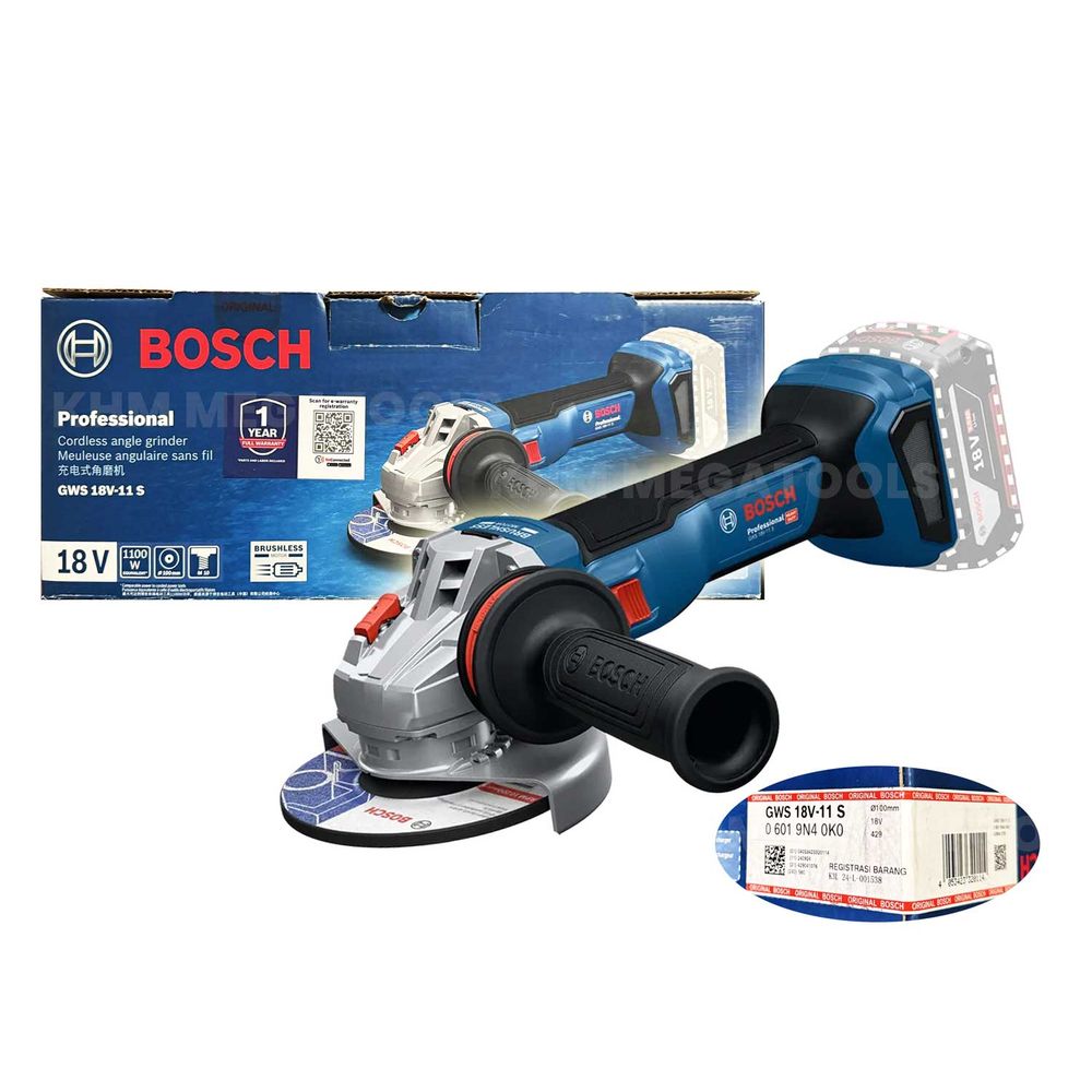 Bosch GWS 18V-11 S Cordless Angle Grinder 4" (Bare) | Bosch by KHM Megatools Corp. Main image