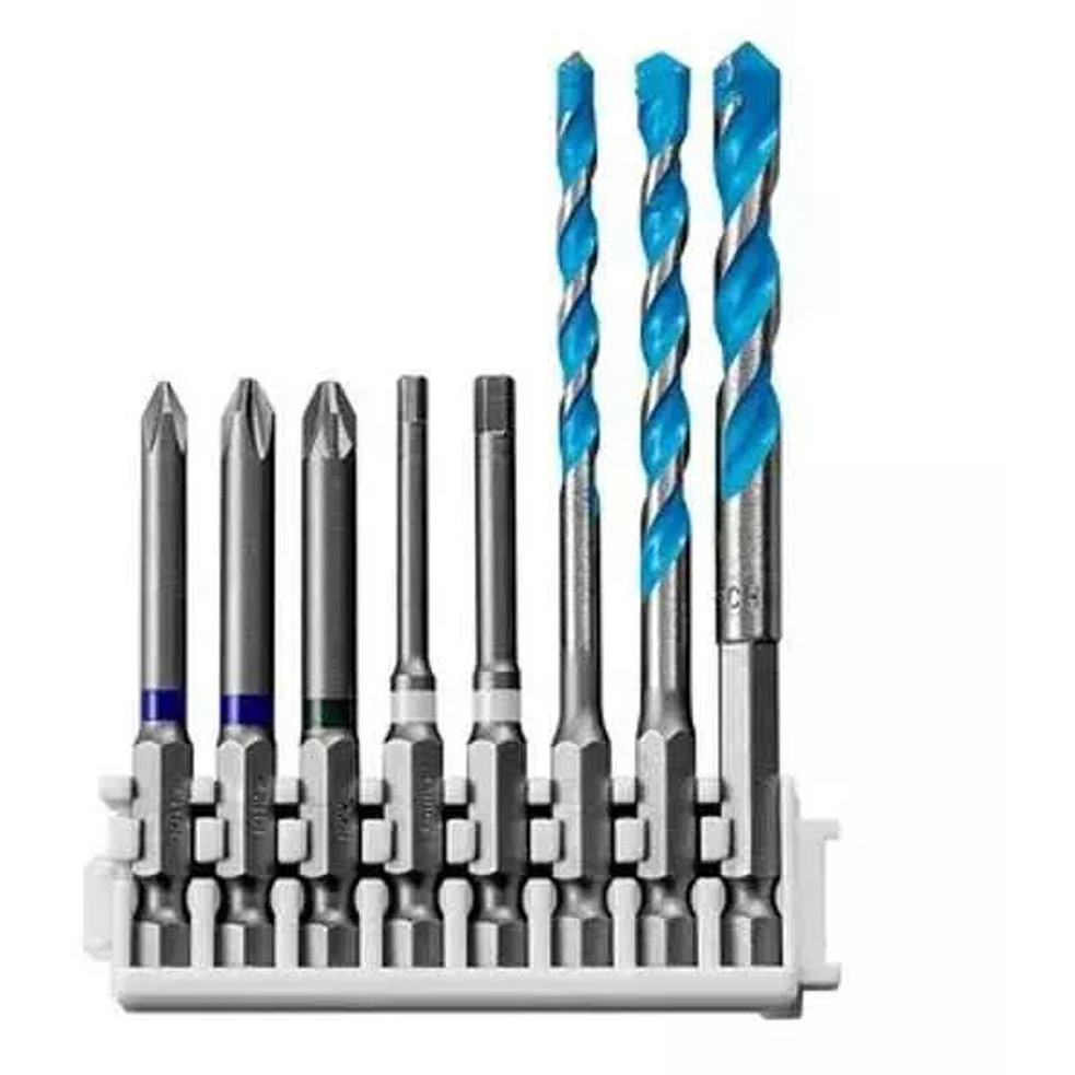 Bosch Pick and Click Screwdriver Bits & Multi Construction Drill Bit Set 8Pcs (2608522420) | Bosch by KHM Megatools Corp.