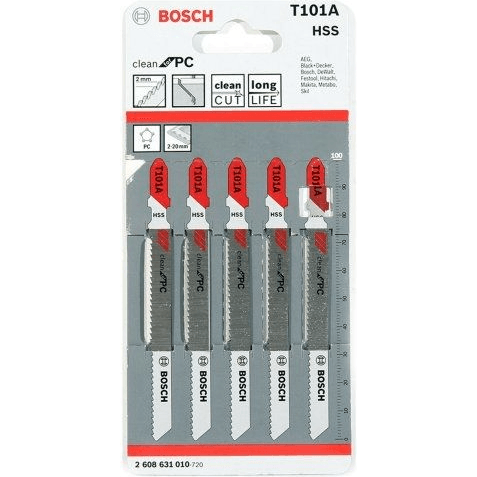Bosch T101A Jigsaw Blade Clean Cut for Polycarbonate (PVC) [2608631010] - KHM Megatools Corp. Main image