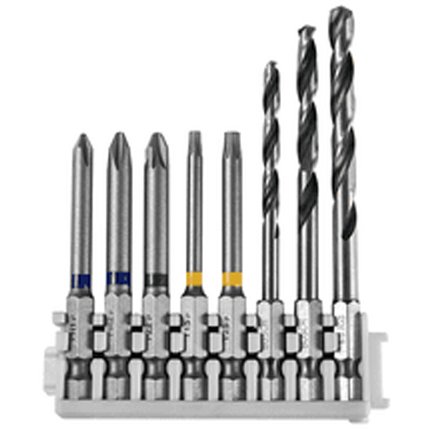 Bosch 8pcs Pick and Click Screwdriver Bits and HSS PoinTeQ Drill Bit Set 65mm (2608522419) | Bosch by KHM Megatools Corp.