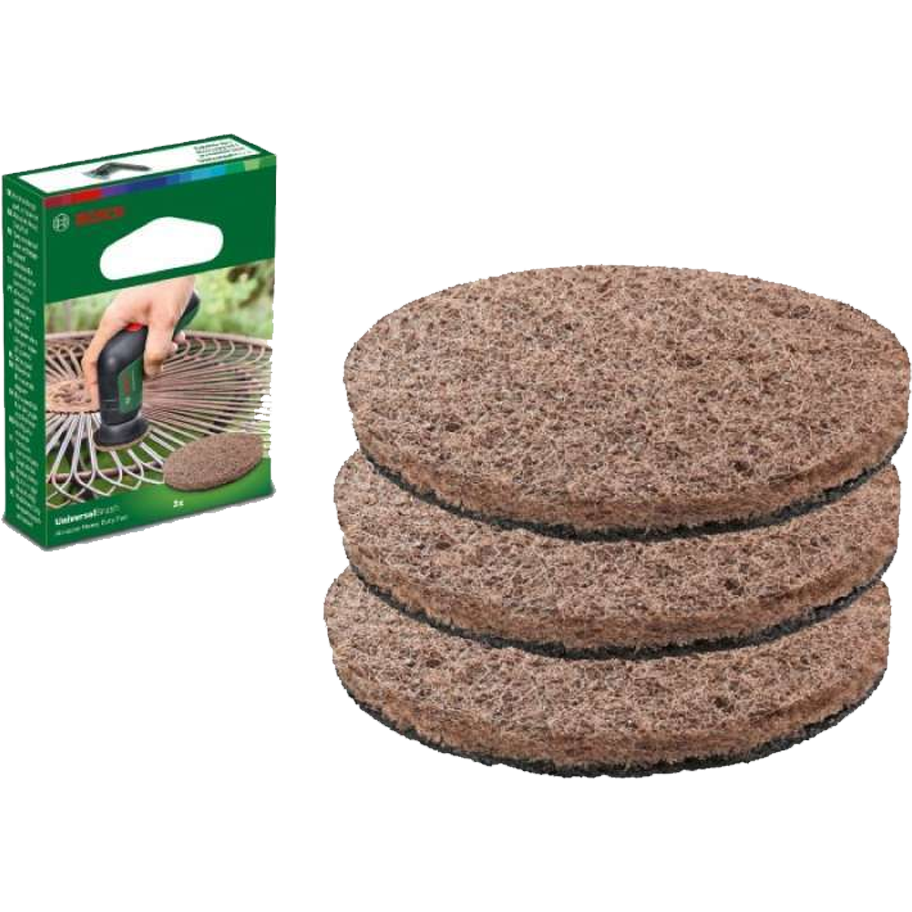 Bosch Abrasive Heavy Duty Pad 3Pcs for Bosch Universal Brush 3.6V | Bosch by KHM Megatools Corp.