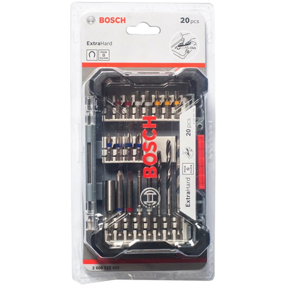 Bosch Pick and Click Mixed Drill Bits and Drive Bit Set 20Pcs (2608522422) | Bosch by KHM Megatools Corp. Main image