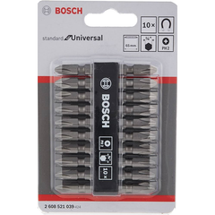 Bosch PH2 Double Ended Screwdriver Bit Set 10Pcs 65MM (2608521039)