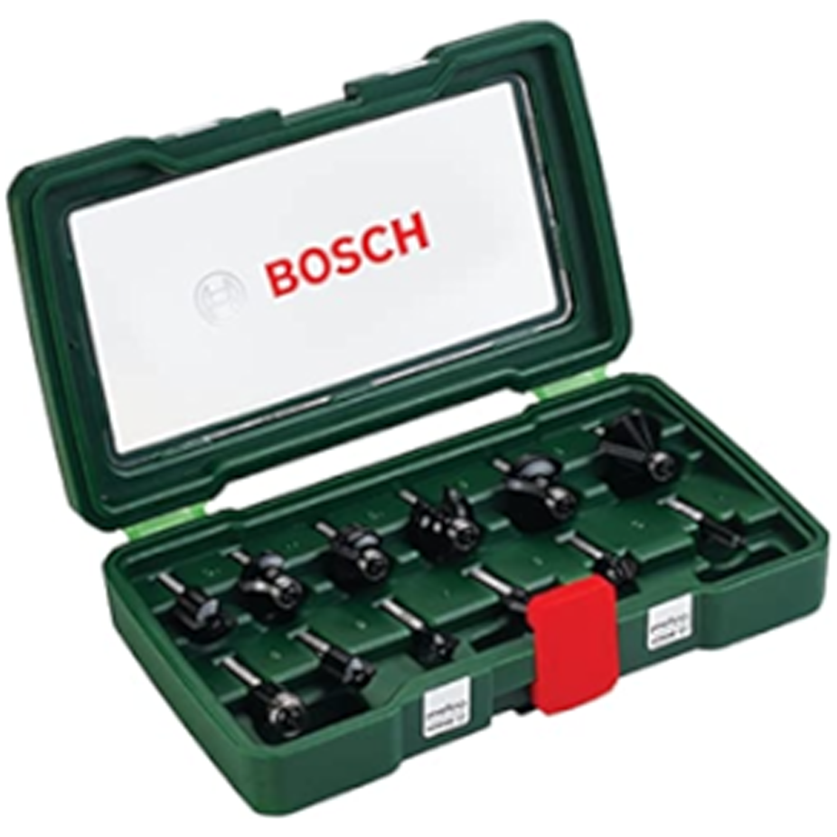 Bosch Router Bit Set 12Pcs 1/4" Shank 2607019465 | Bosch by KHM Megatools Corp. Main image