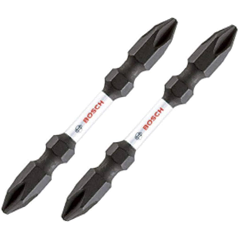Bosch PH2 Impact Double Ended Screwdriver Bit Set 2Pcs 65MM (2608522408) | Bosch by KHM Megatools Corp.