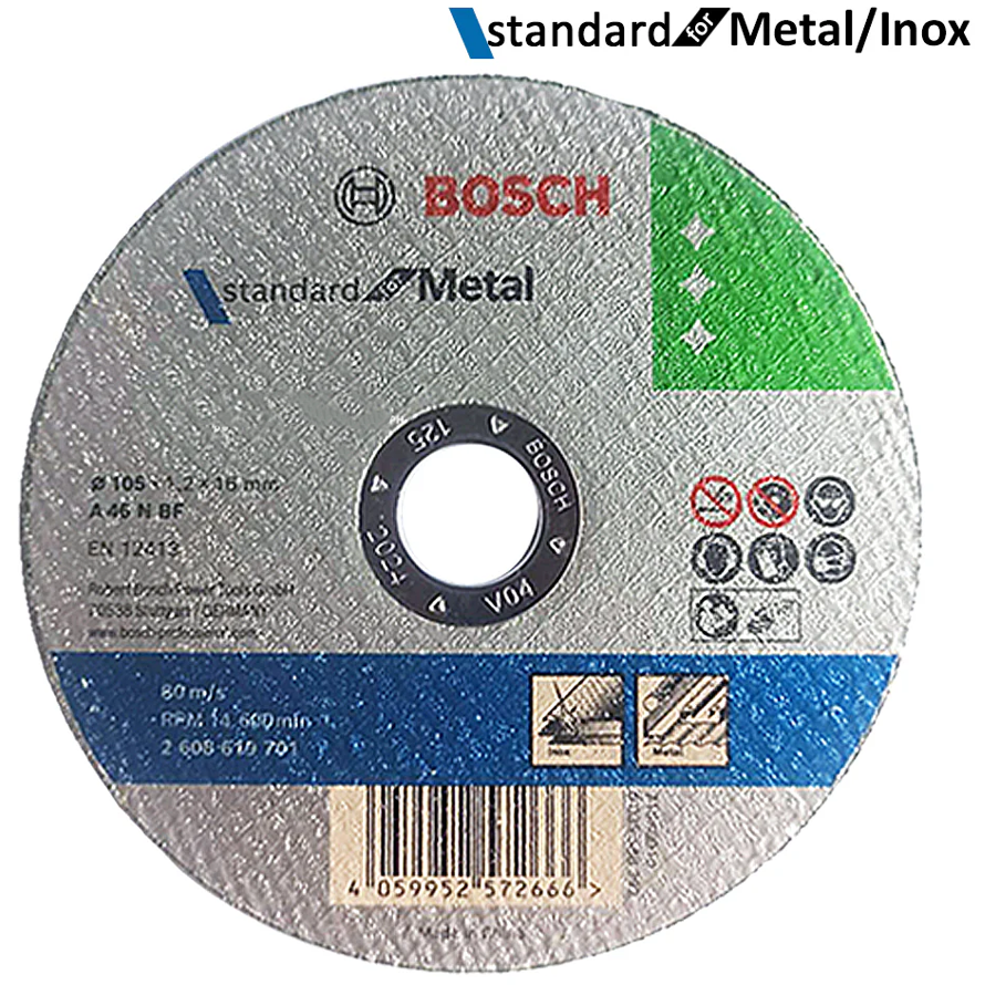 Bosch Cutting Disc for Metal / Stainless Inox 4" (2608619701) | Bosch by KHM Megatools Corp.