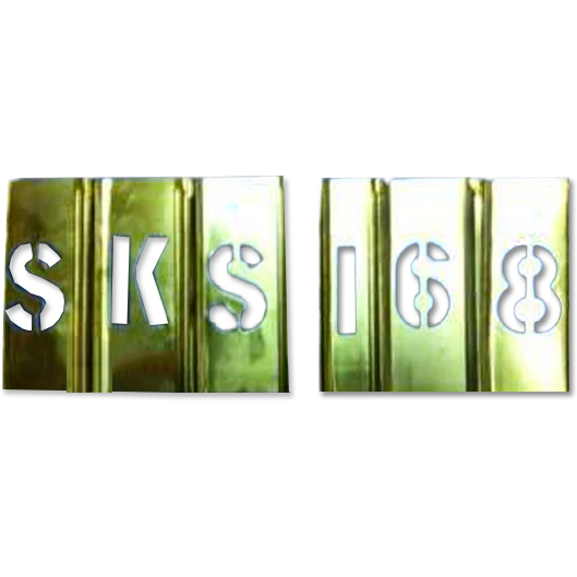 S-Ks Brass Stencil (Alphabet and Numbers) | SKS by KHM Megatools Corp.