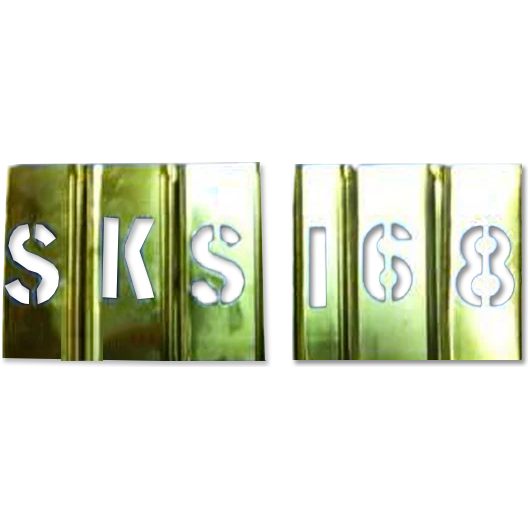 S-Ks Brass Stencil (Alphabet and Numbers) | SKS by KHM Megatools Corp. Main image