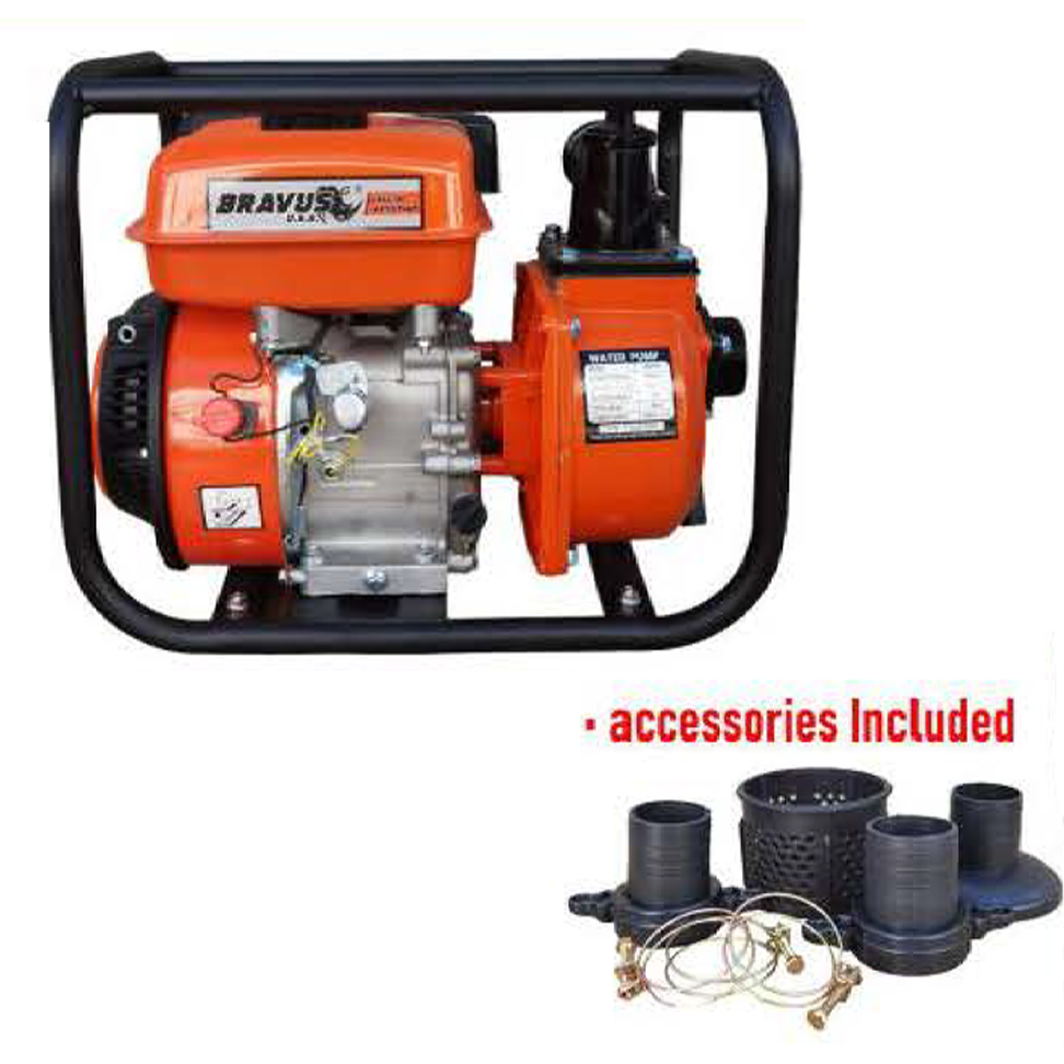 Bravus BR80ND Gasoline Engine Water Pump 3x3 6.5HP | Bravus by KHM Megatools Corp.
