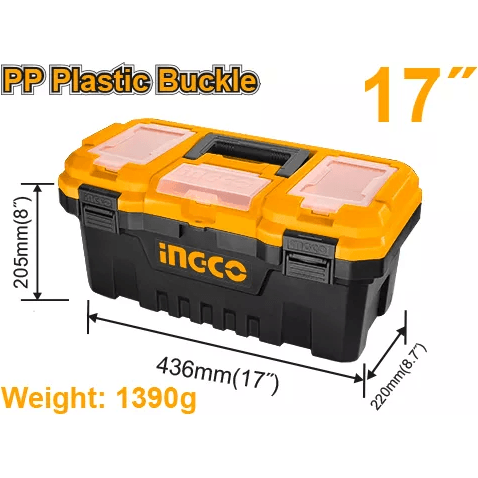 Ingco PBX1701 Plastic Tool Box 17" - KHM Megatools Corp. Main image