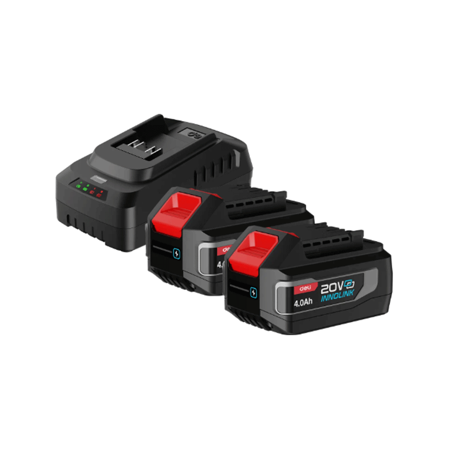 Deli EDE-CM20A2E 4.0Ah Lithium-Ion Battery 20V Charger Set | Deli by KHM Megatools Corp. Main image