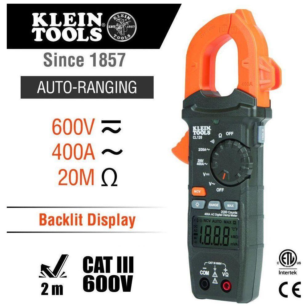Klein CL120 Digital Clamp Meter / Tester Secondary image