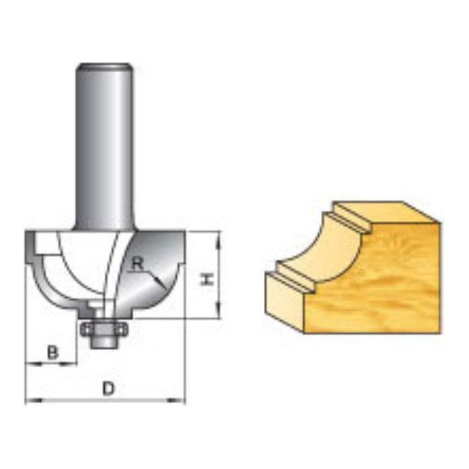 Tatara Classical Cove Router Bit with Bearing - Goldpeak Tools PH Tatara Main image