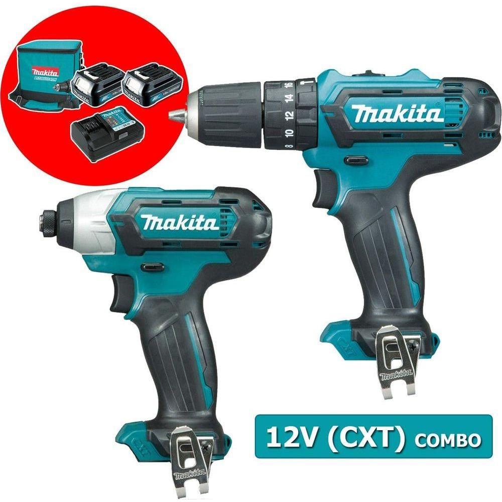 Makita CLX202 12V (CXT-Series) Cordless Combo Kit (Impact Driver - Hammer Drill) - Goldpeak Tools PH Makita Main image