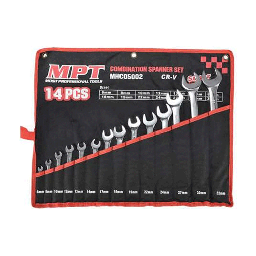 MPT MHC05002 Combination Spanner 14pcs set | MPT by KHM Megatools Corp. Main image