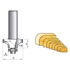 Tatara Corner Round Router Bits with Bearing - Goldpeak Tools PH Tatara