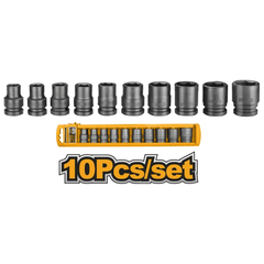 Ingco HKISSD12101 10pcs Impact Socket Wrench Set 1/2" Drive - KHM Megatools Corp.