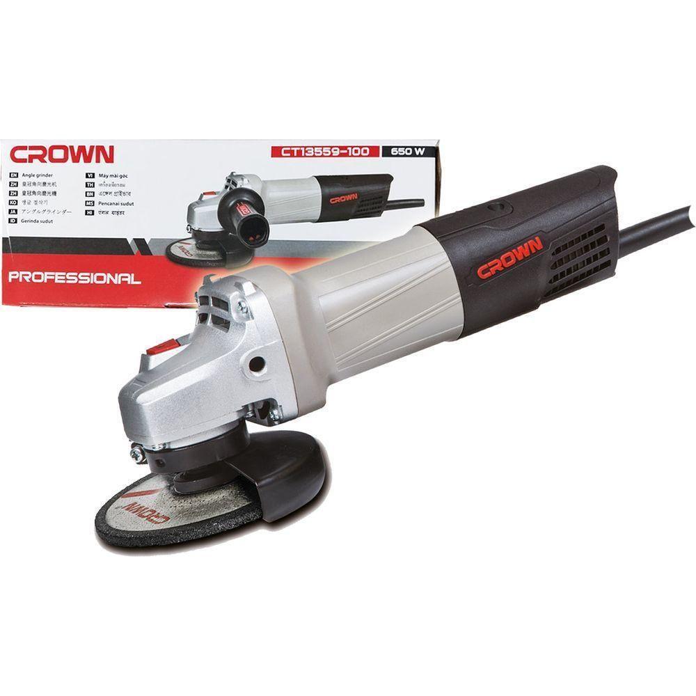 Crown CT13559 Angle Grinder 4" 650W | Crown by KHM Megatools Corp. Main image