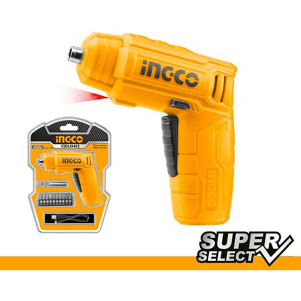 Ingco CSDLI0402 4V Li-Ion Cordless Screwdriver [SS] - KHM Megatools Corp. Main image
