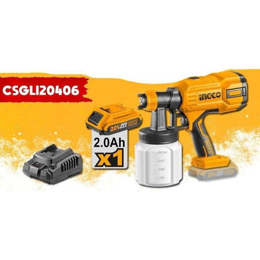 Ingco CSGLI20406 Li-Ion Spray Gun - KHM Megatools Corp. Main image