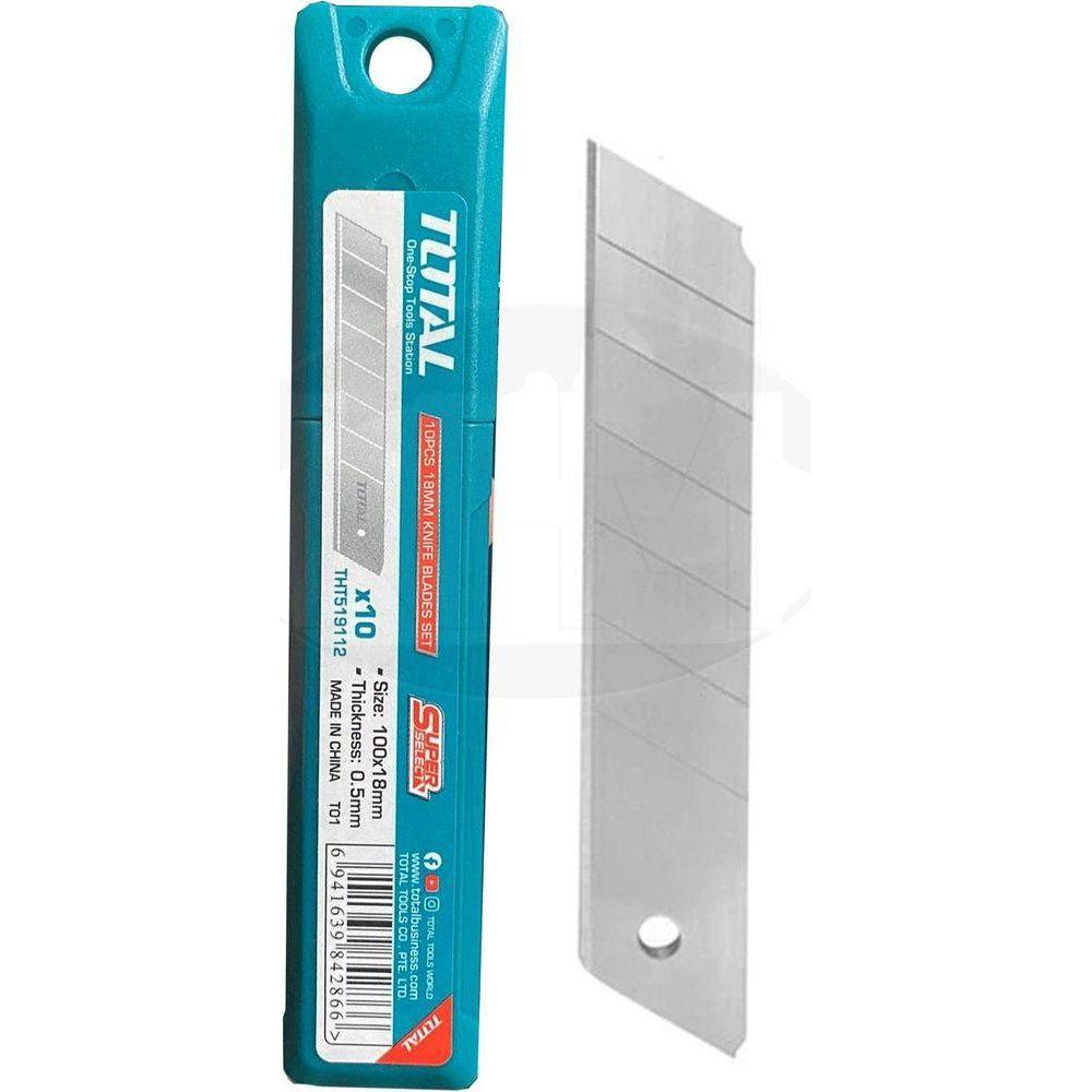 Total THT519112 10pcs Snap Off Cutter Knife Blade Refill (SS) - KHM Megatools Corp. Main image