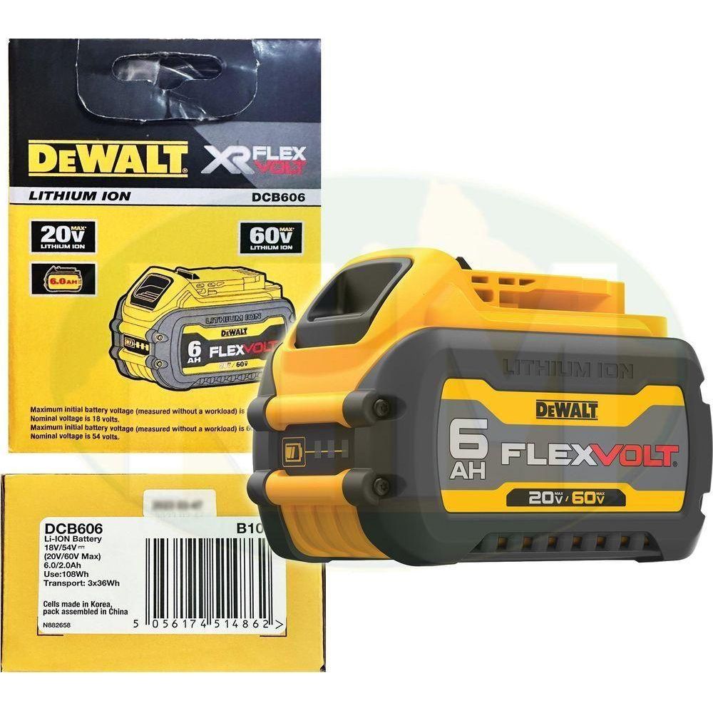Dewalt DCB606 20V/60V Flexvolt Lithium Ion Battery (6.0Ah) - KHM Megatools Corp. Main image