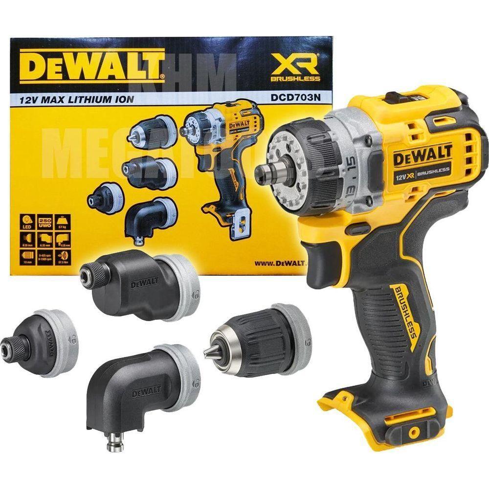 Dewalt DCD703N Brushless 12V Cordless Drill / Driver (5in1 Multi Head) [Bare] - KHM Megatools Corp. Main image