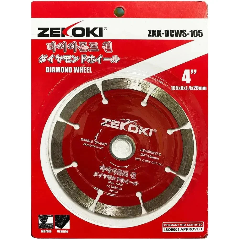 Zekoki ZKK-DCWS-105 Diamond Cut Off Wheel 4" Segmented - KHM Megatools Corp.