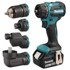 Makita DDF491ZJ01 18V Brushless Cordless Drill / Driver 5in1 Multi Head 13MM (LXT-Series) [Kit]