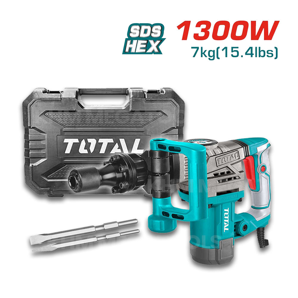 Total TH2130016 Chipping Gun / Demolition Hammer 1300W 17mm HEX (SS) - ToolsSavvy.ph