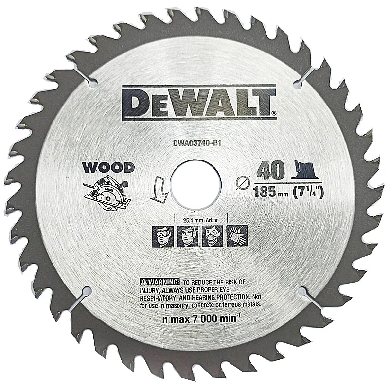 Dewalt DWA714240W Circular Saw Blade 7-1/4" x 40T (Wood)