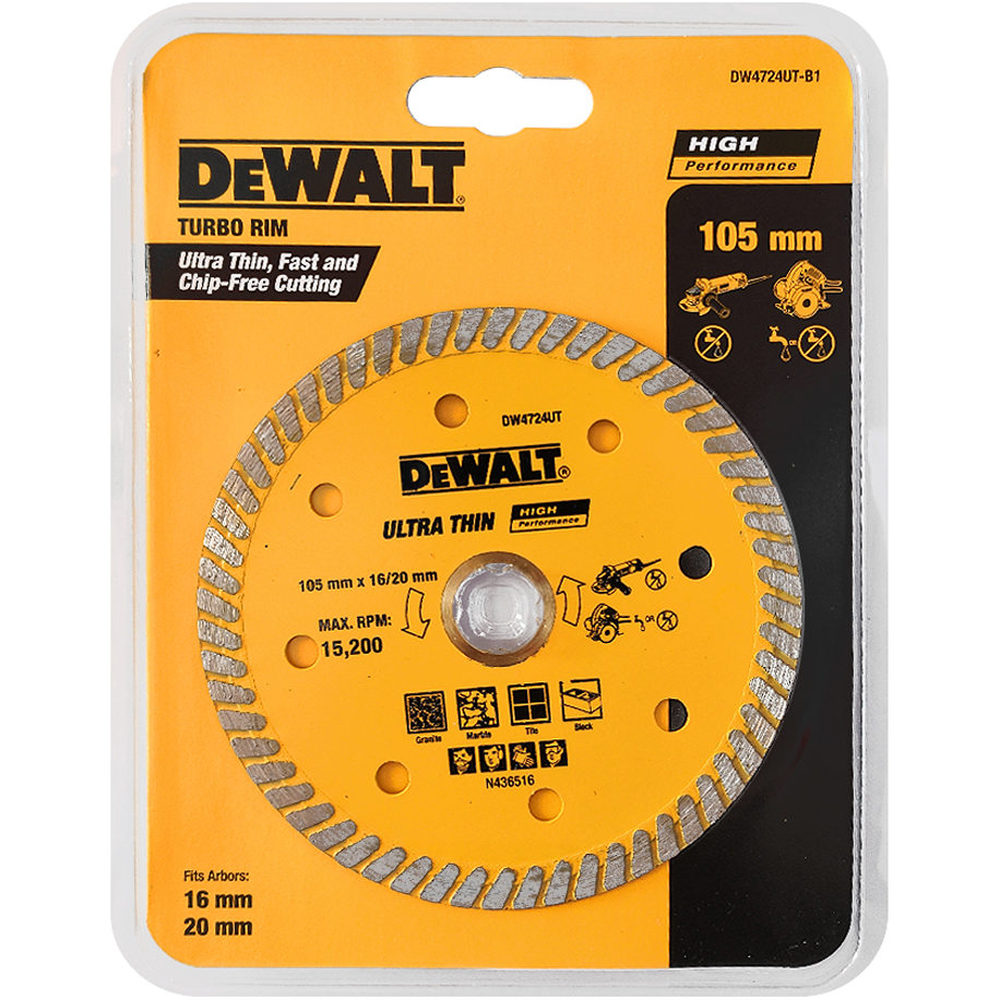 Dewalt DW4724UT Diamond Cutting Wheel 4" (Ultra Thin Turbo) | Dewalt by KHM Megatools Corp. Main image